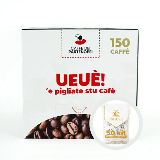 Cialde Miscela Elegante- Box da 150 pz + KIT Accessori