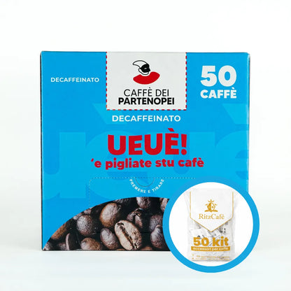 Cialde Miscela Decaffeinata - Box da 50 pz + KIT Accessori